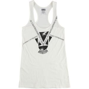 Scratch Womens Chain Necklace Graphic Racerback Tank Top, NWT